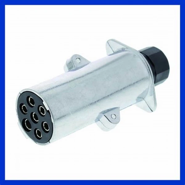 ENCHUFE MACHO METALICO 7 PINS T/AMERICANO PARA CARRO 12/24VOLT DENGE